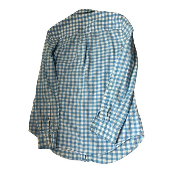 J. Crew Women's Blue Gingham Button Down Size Small - Picture 3 of 3